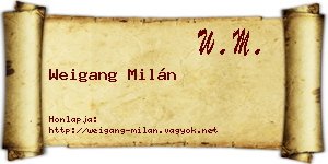 Weigang Milán névjegykártya