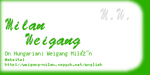 milan weigang business card